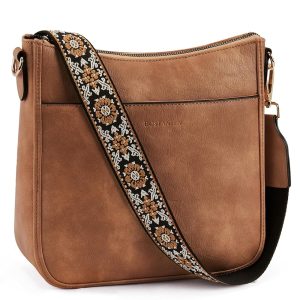 BOSTANTEN Stylish Vegan Leather-based Crossbody Luggage for Ladies – Hobo Shoulder Purses with Vast Strap