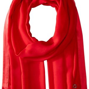 Calvin Klein Ladies’s Chiffon Scarf with Satin Border